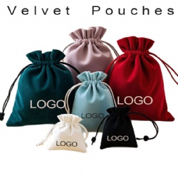 Velvet Pouches  with Drawstring