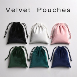Velvet Pouches  with Drawstring